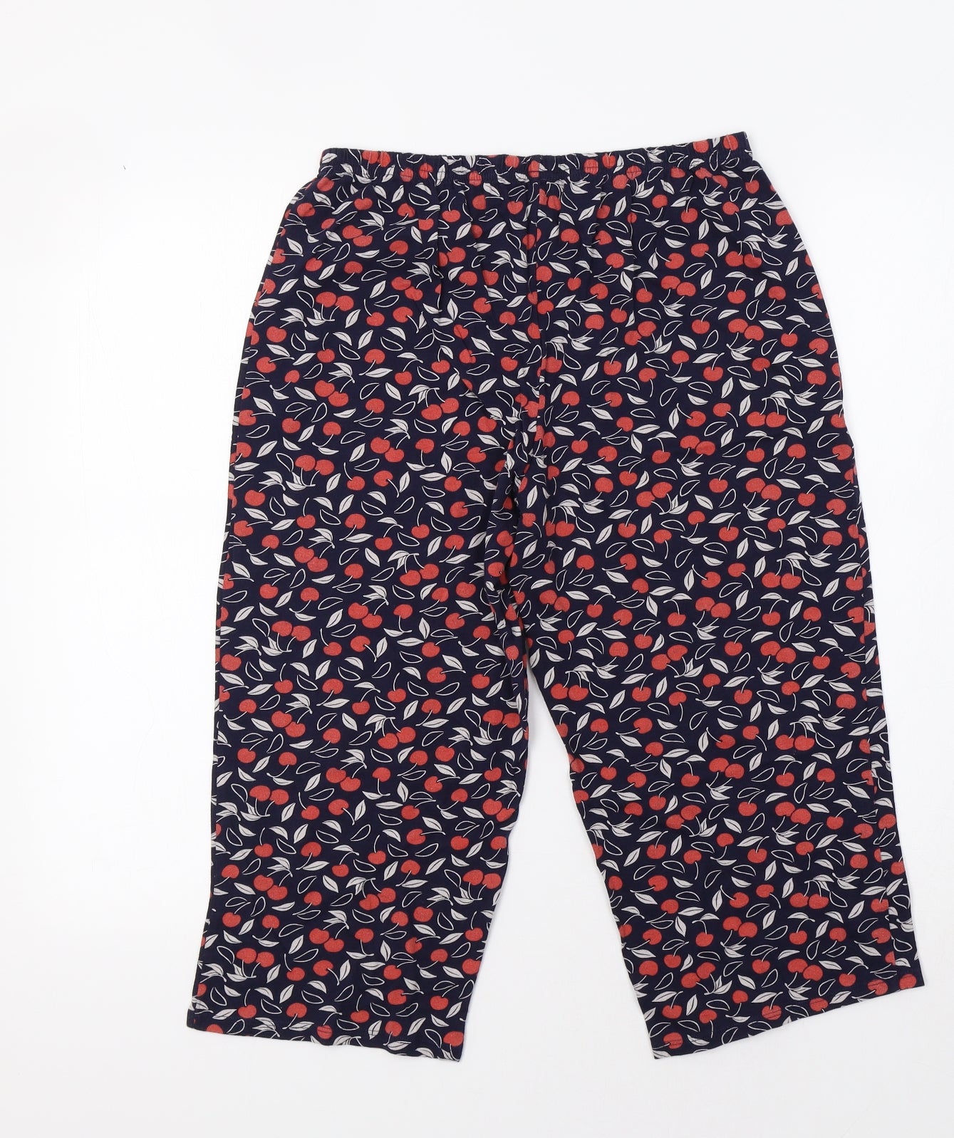 M&S Womens Blue Floral   Pyjama Pants Size 8