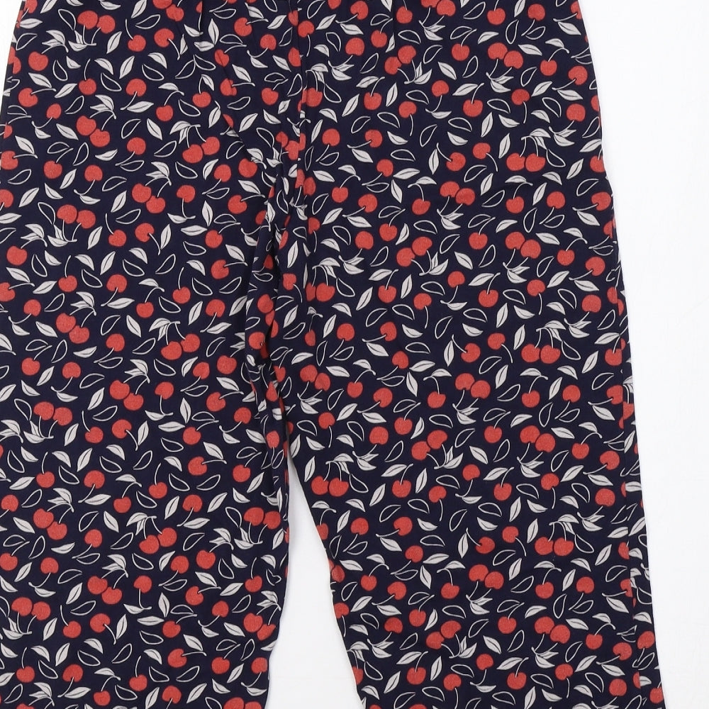 M&S Womens Blue Floral   Pyjama Pants Size 8