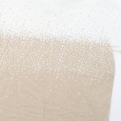 NEXT Mens Beige Geometric   Polo Size XL