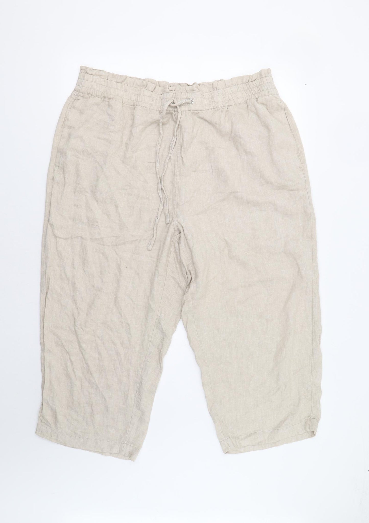 George Womens Beige   Cropped Trousers Size 18 L25 in