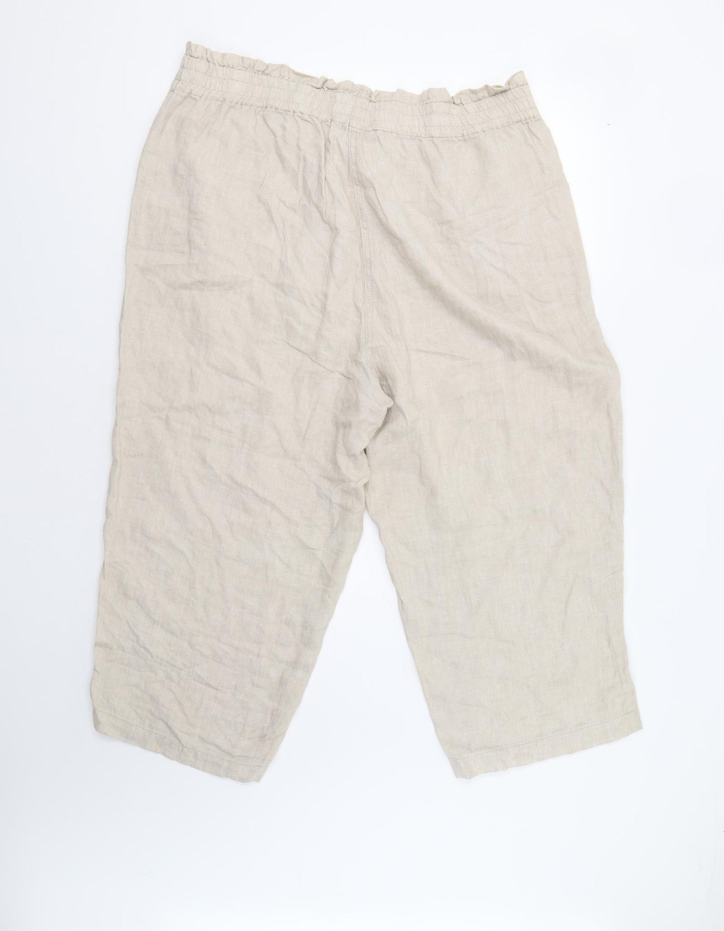 George Womens Beige   Cropped Trousers Size 18 L25 in