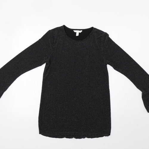 H&M Womens Black   Basic Blouse Size L