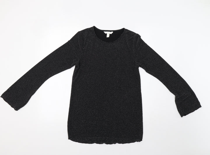 H&M Womens Black   Basic Blouse Size L
