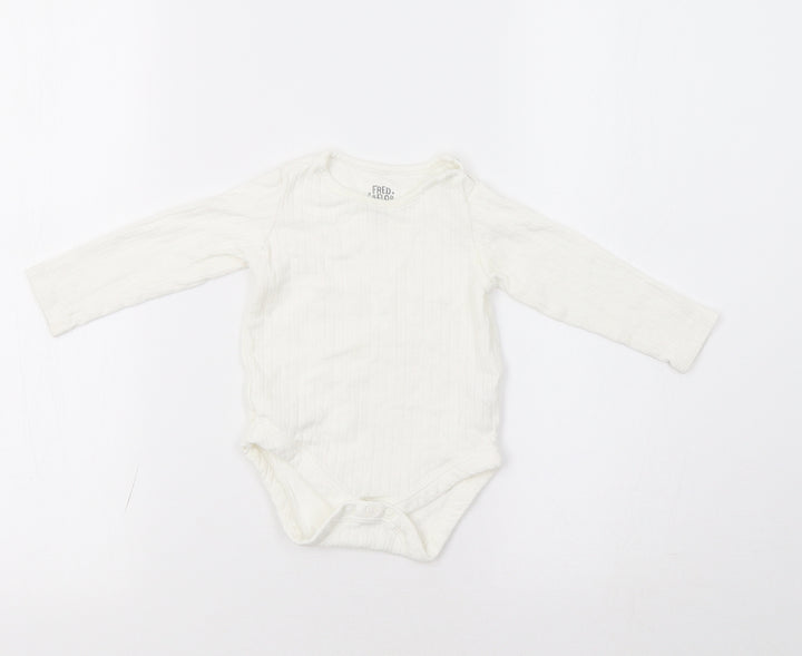 F&F Baby White Romper One-Piece Size 9-12 Months
