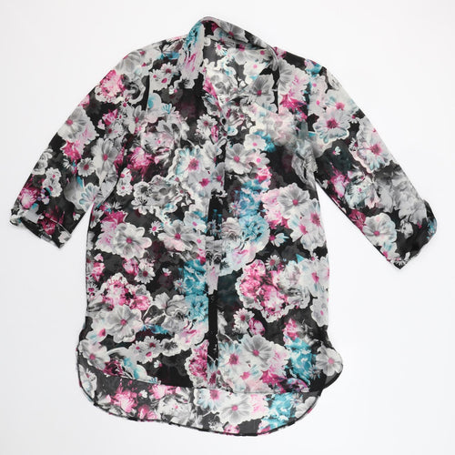 G21 Womens Multicoloured Floral  Basic Button-Up Size 16