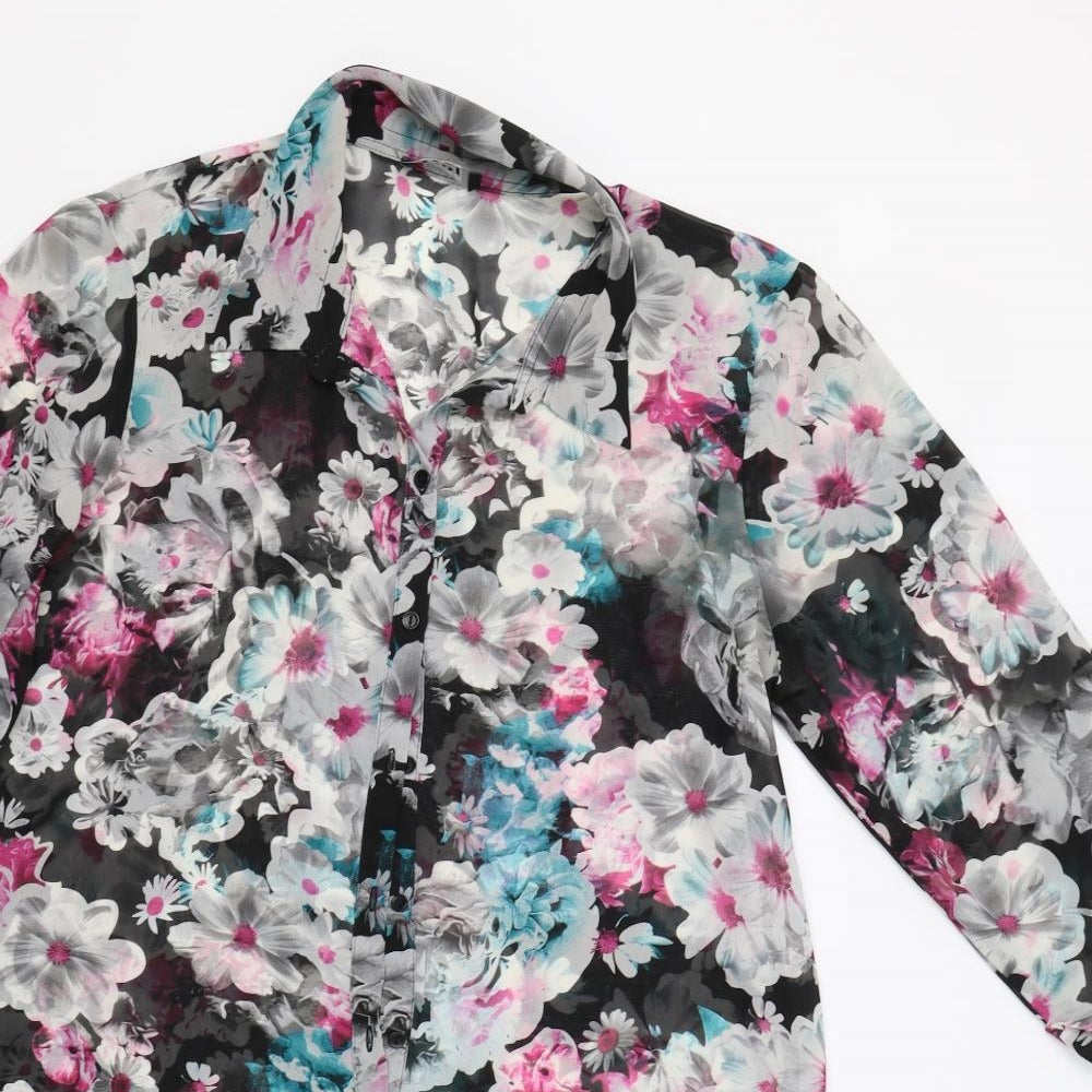 G21 Womens Multicoloured Floral  Basic Button-Up Size 16