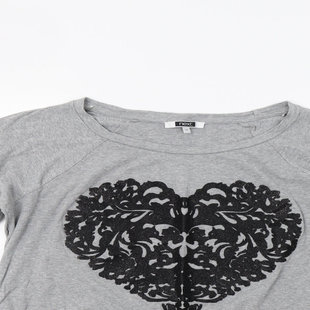 NEXT Womens Grey   Basic Blouse Size 14  - Heart