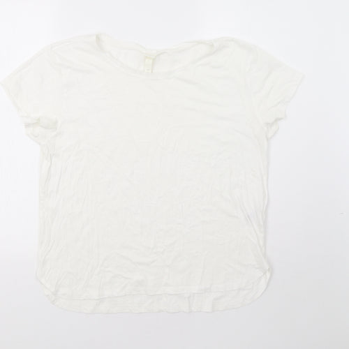 H&M Womens White   Basic T-Shirt Size L