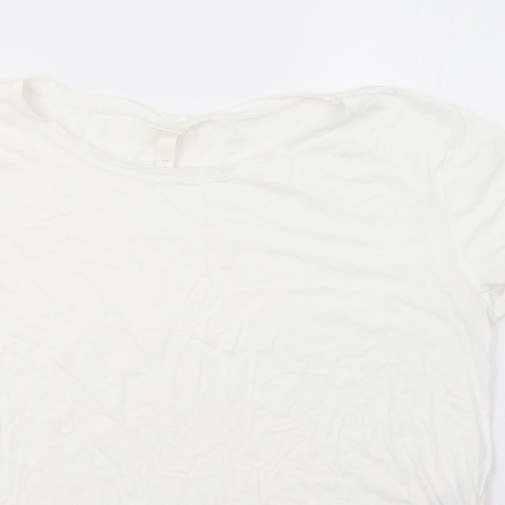 H&M Womens White   Basic T-Shirt Size L