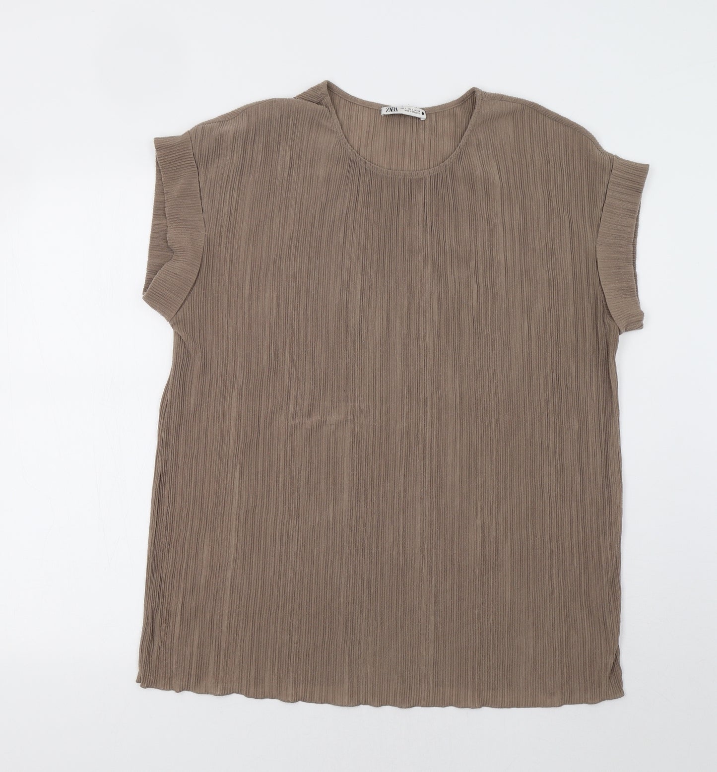 Zara Womens Beige   Basic Blouse Size L