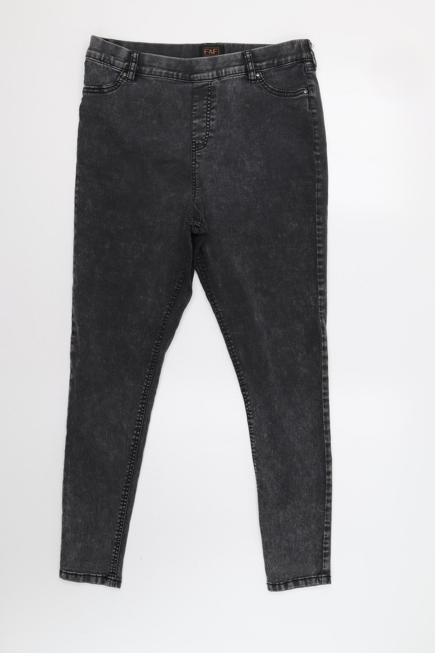 F&F Womens Grey   Jegging Jeans Size 16 L29 in