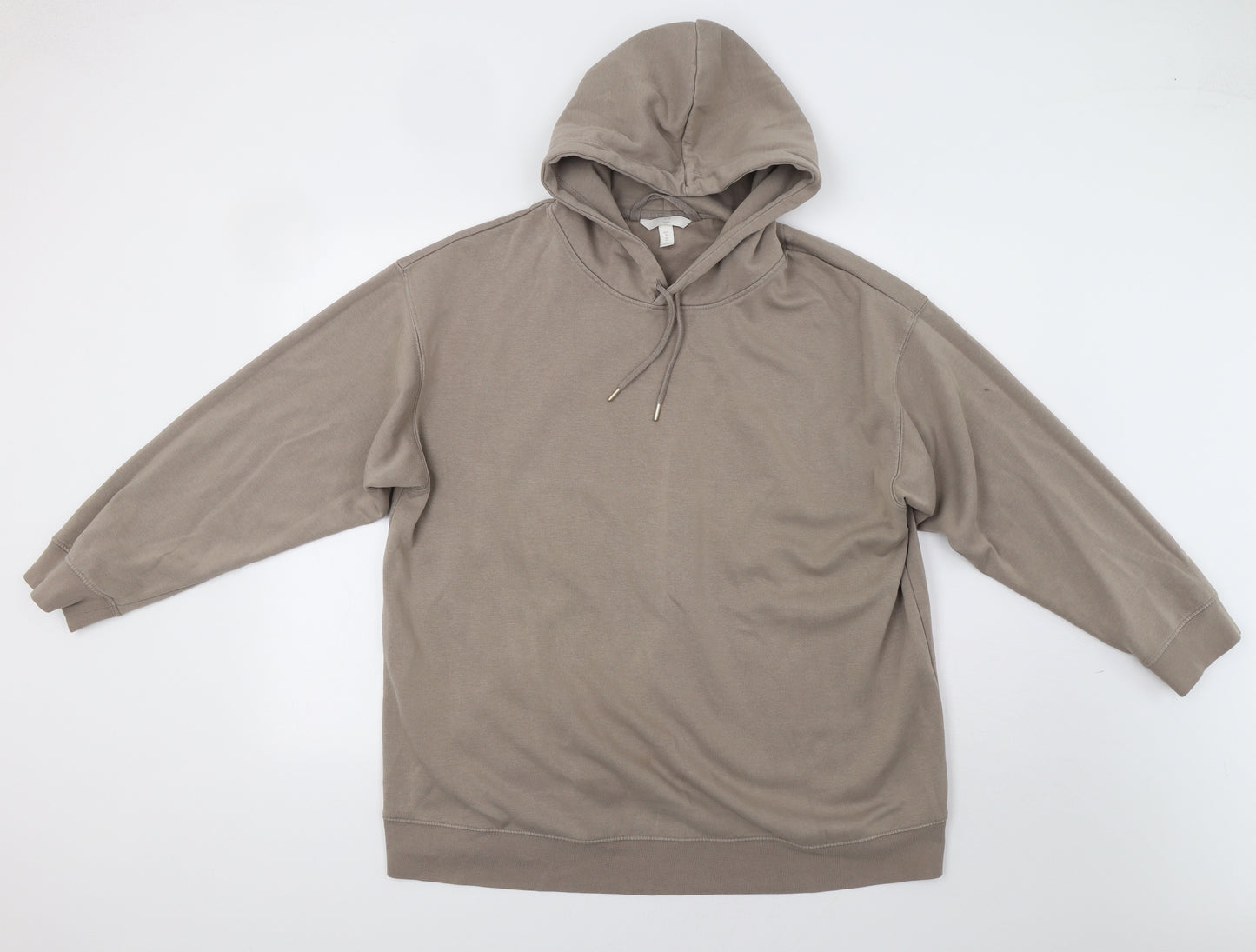H&M Womens Beige   Pullover Hoodie Size XL