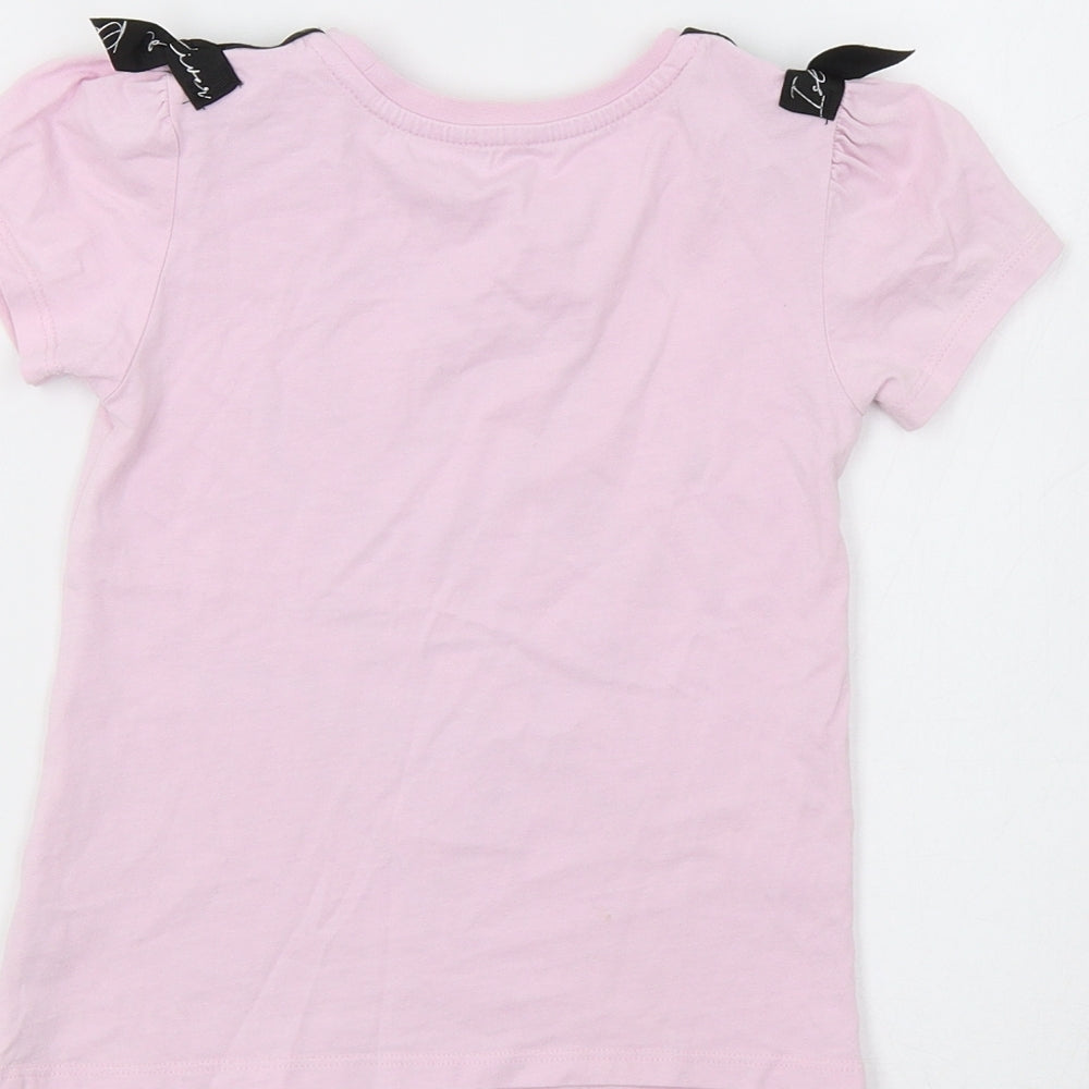 River Island Girls Pink   Basic T-Shirt Size 3-4 Years