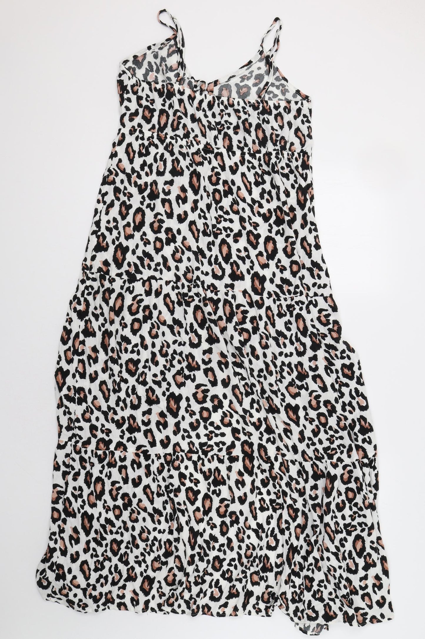 New Look Womens White Animal Print  Maxi  Size S