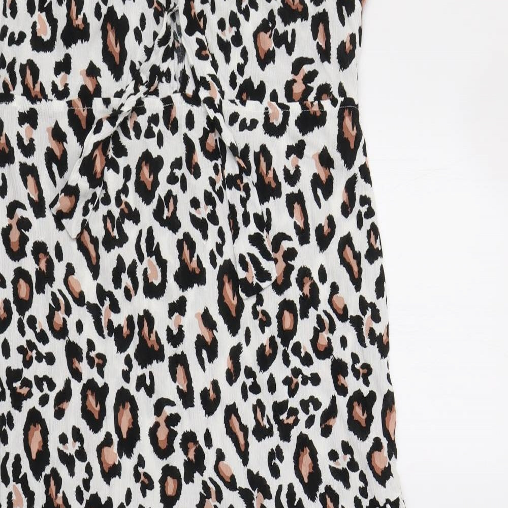 New Look Womens White Animal Print  Maxi  Size S
