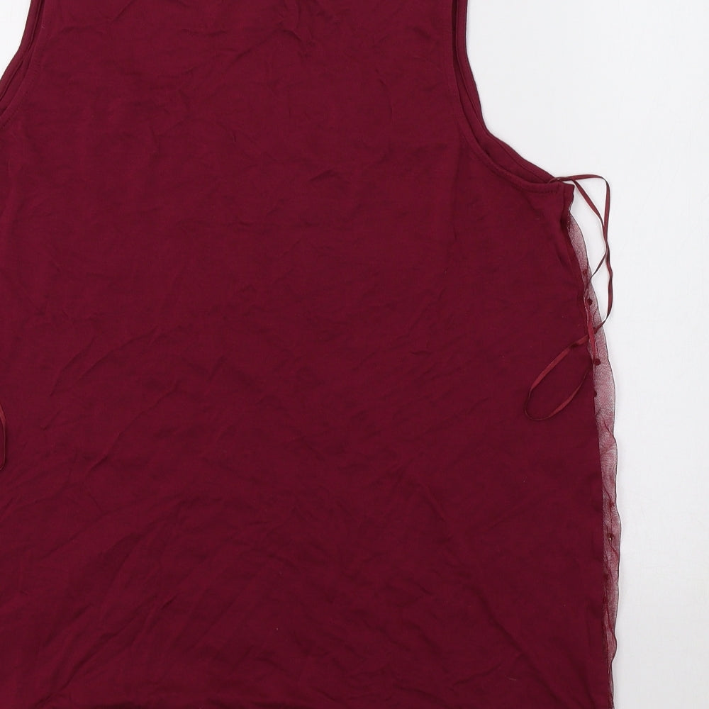 Papaya Womens Purple   Basic Tank Size 16  - Sequinned