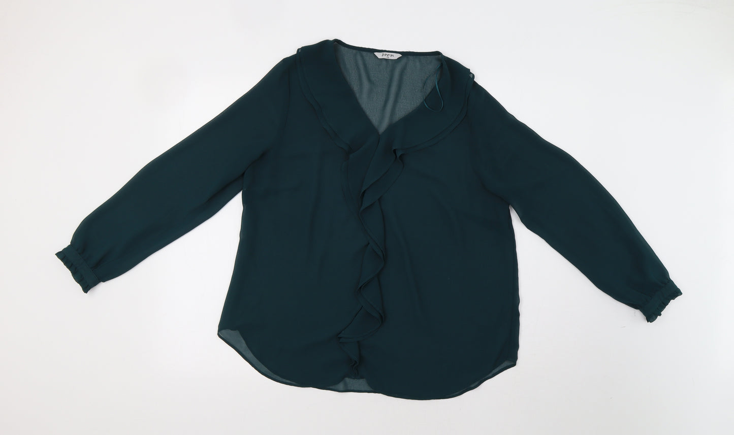 Soon Womens Green   Basic Blouse Size 14