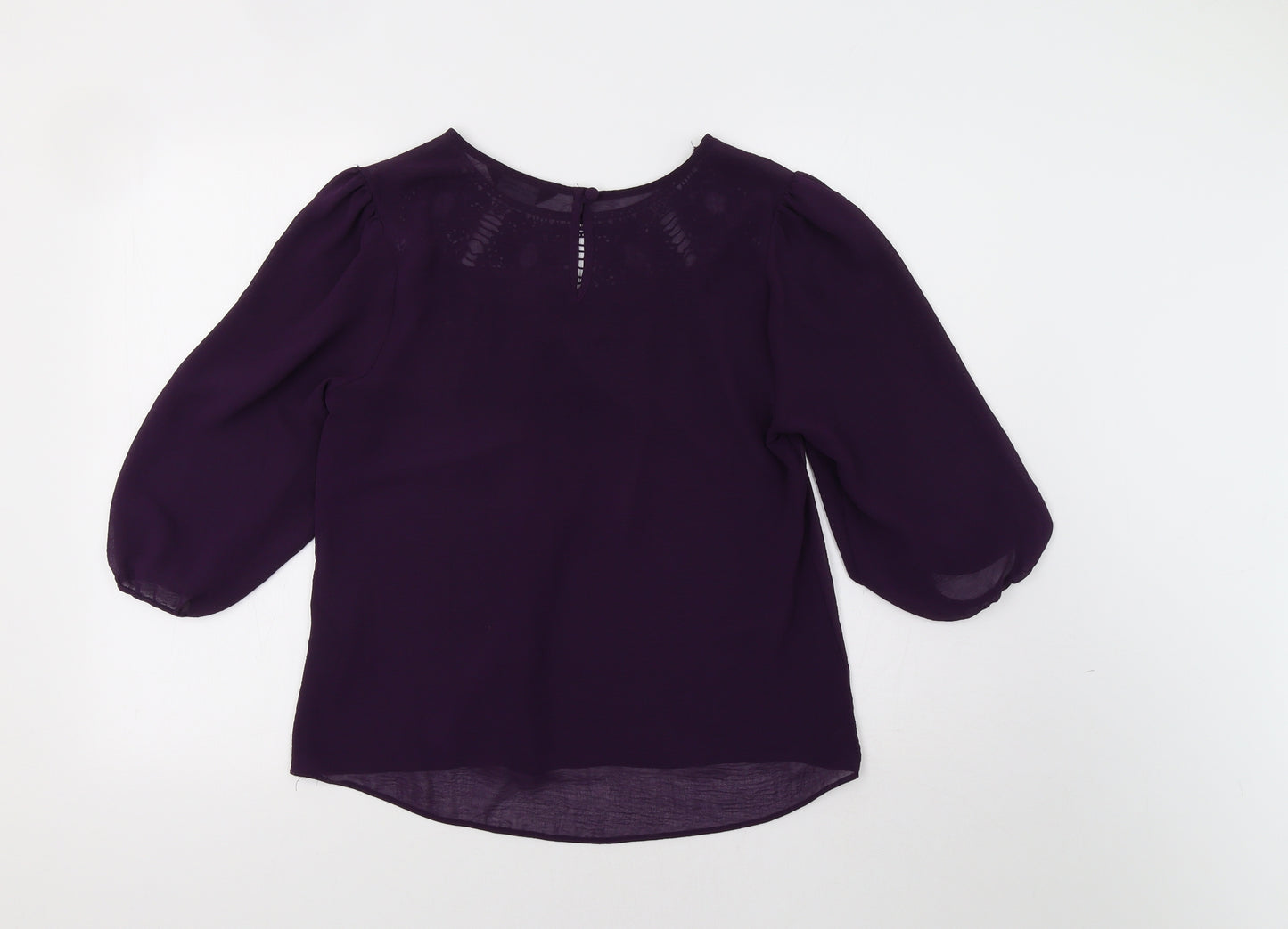Dorothy P Womens Purple   Basic Blouse Size 14
