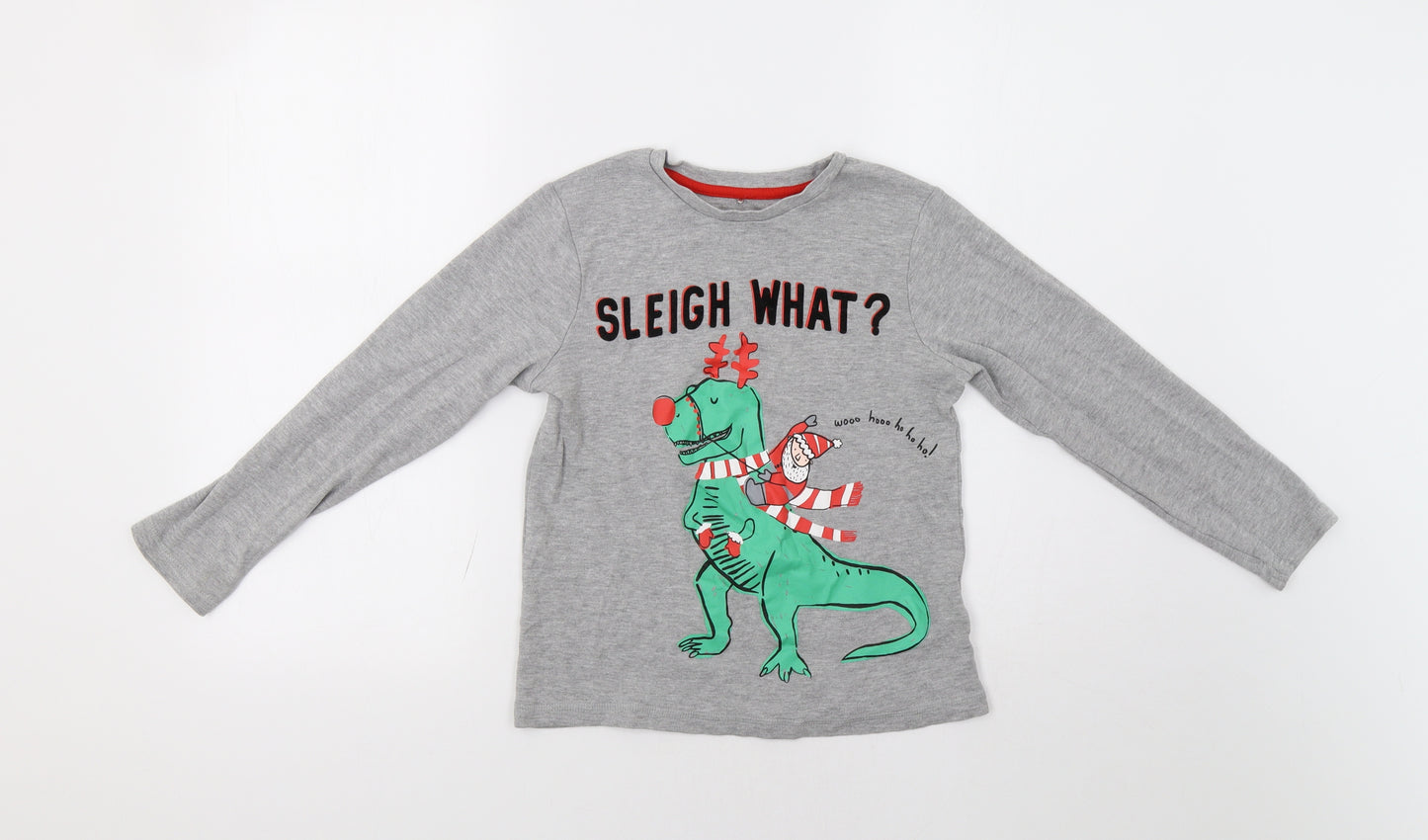 George Boys Grey   Basic T-Shirt Size 10-11 Years  - Christmas Top