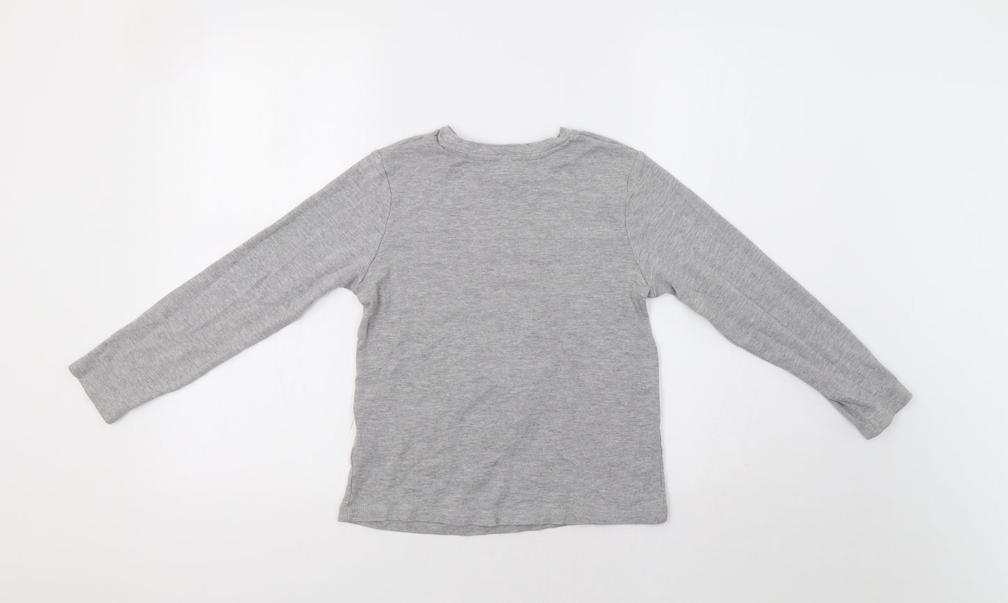 George Boys Grey   Basic T-Shirt Size 10-11 Years  - Christmas Top