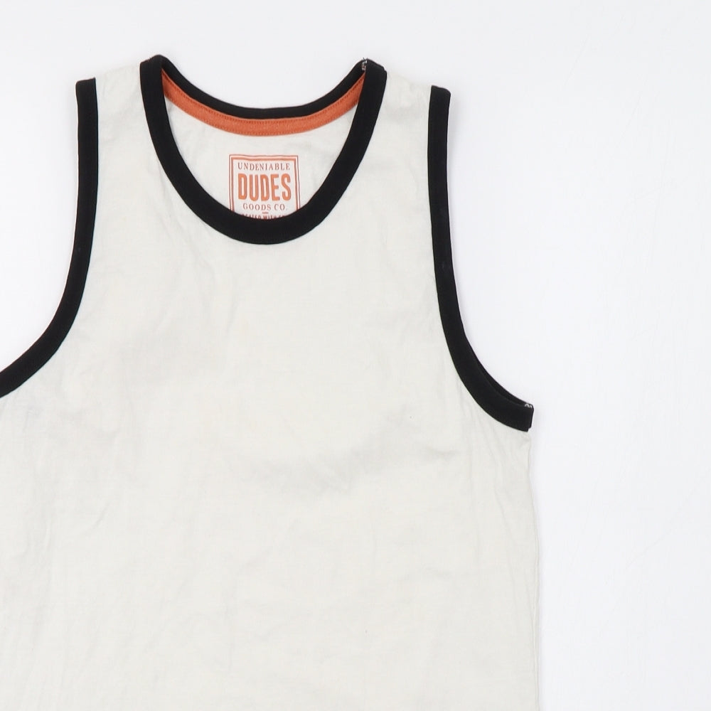 Matalan Boys White   Basic Tank Size 12 Years