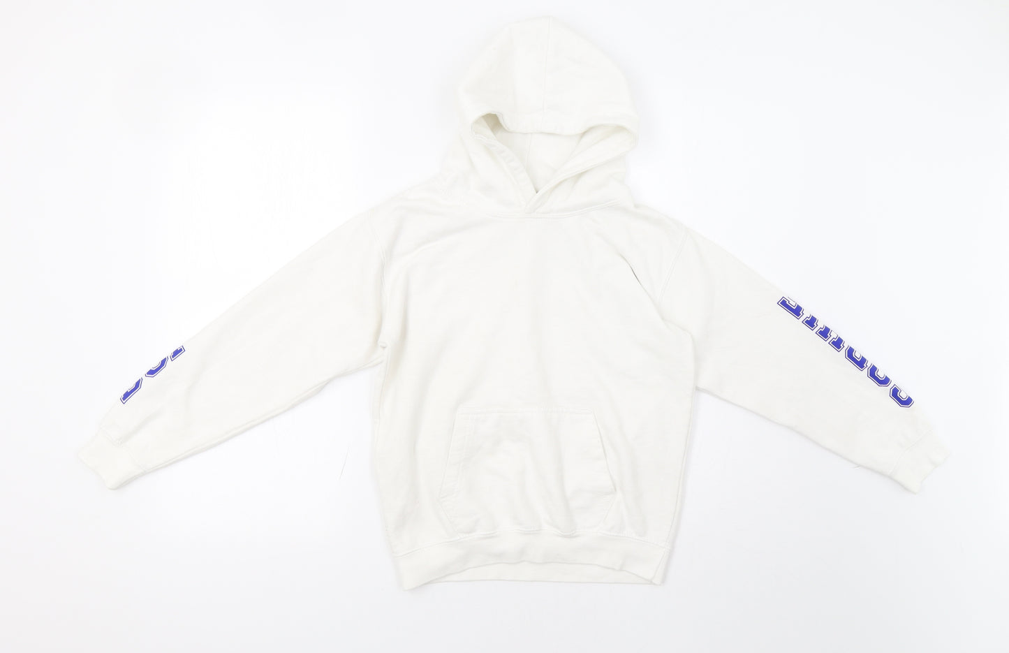 Just Hoods Girls White   Pullover Hoodie Size 10-11 Years