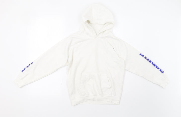 Just Hoods Girls White   Pullover Hoodie Size 10-11 Years