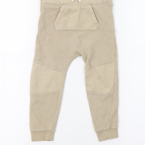 F&F Baby Beige   Jogger Trousers Size 18-24 Months