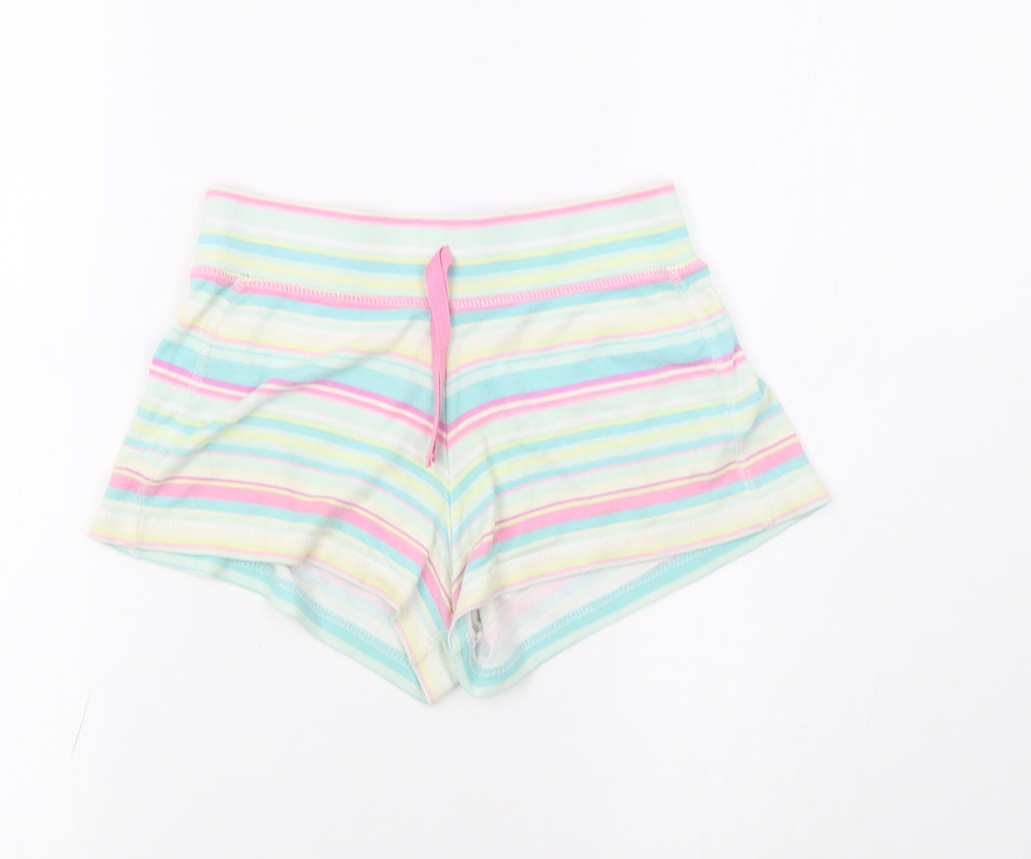 NEXT Girls Multicoloured Striped  Sweat Shorts Size 11 Years