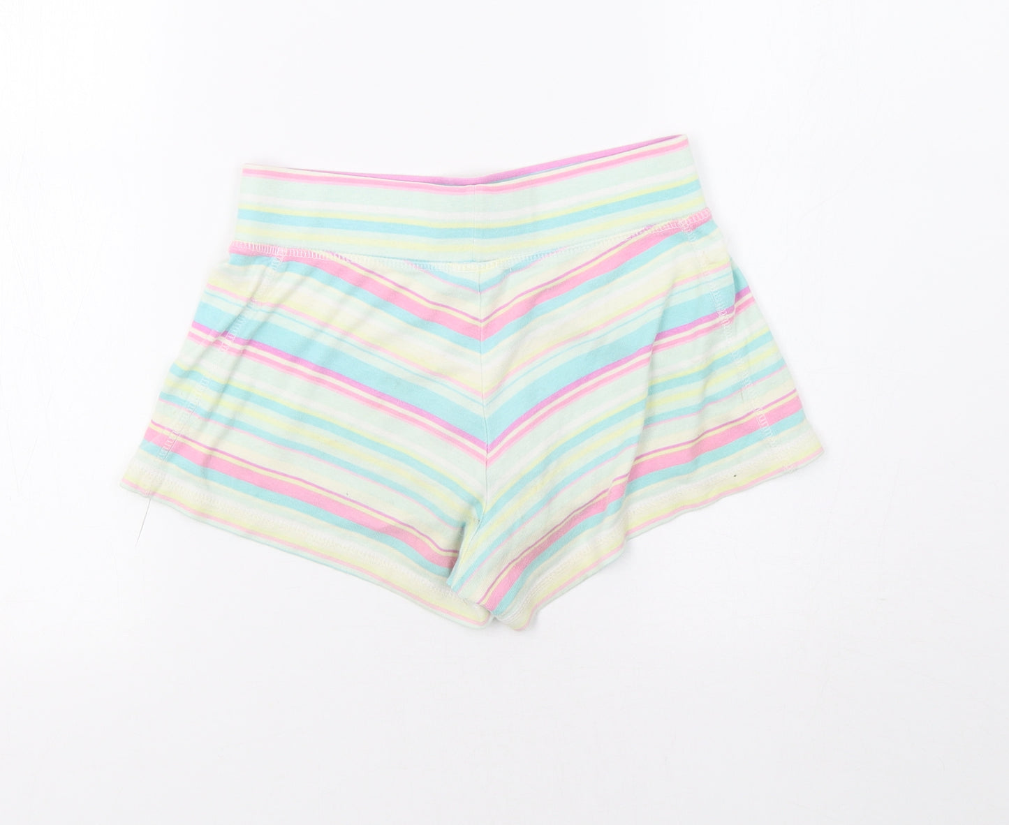 NEXT Girls Multicoloured Striped  Sweat Shorts Size 11 Years