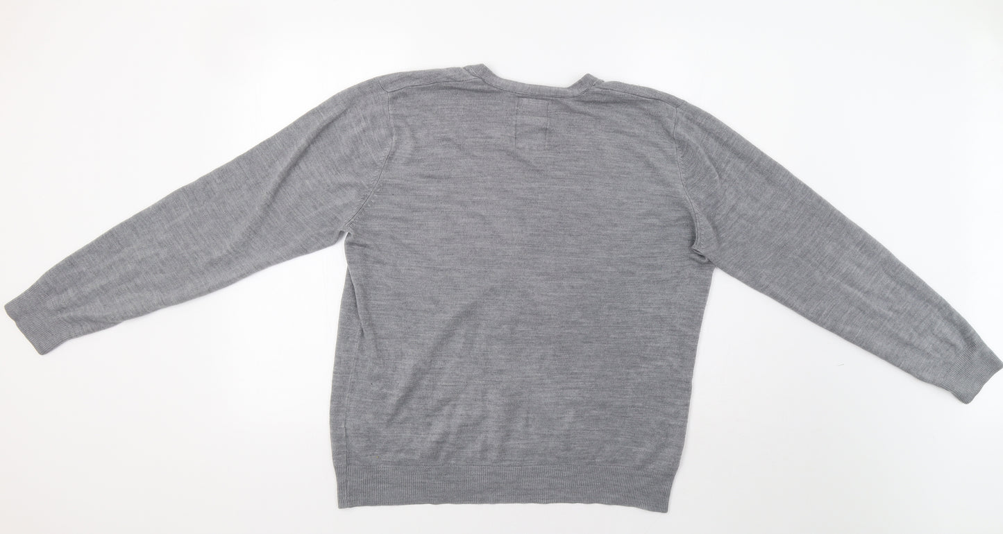 Topman Mens Grey   Cardigan Jumper Size L