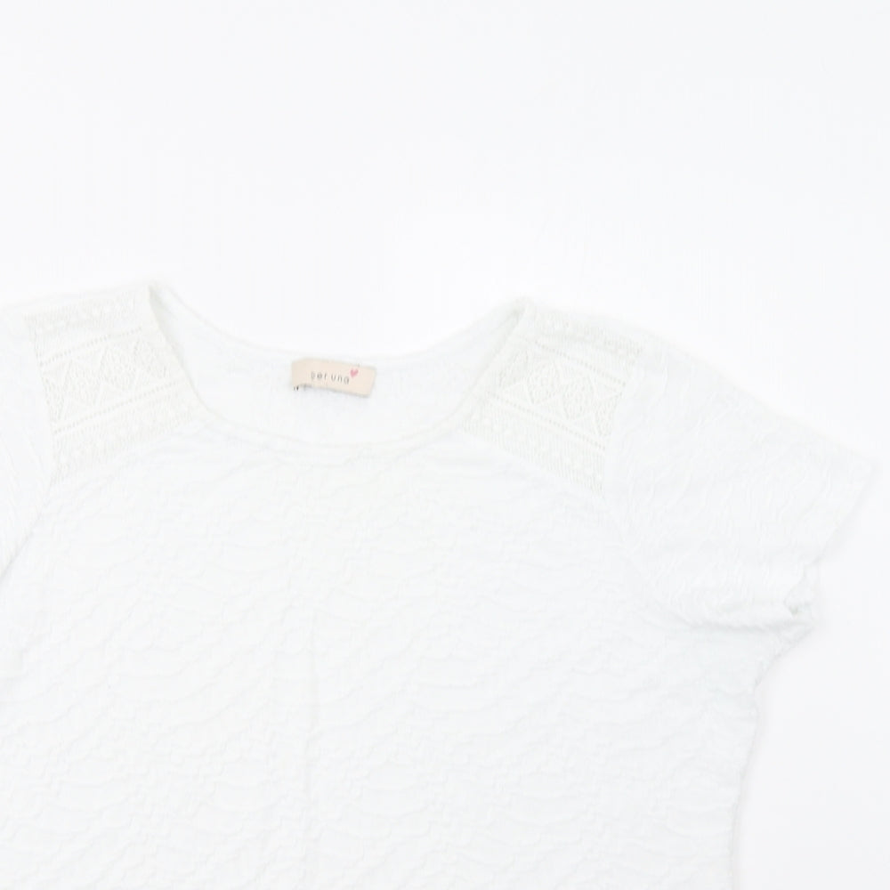 M&S Womens White   Basic Blouse Size 16