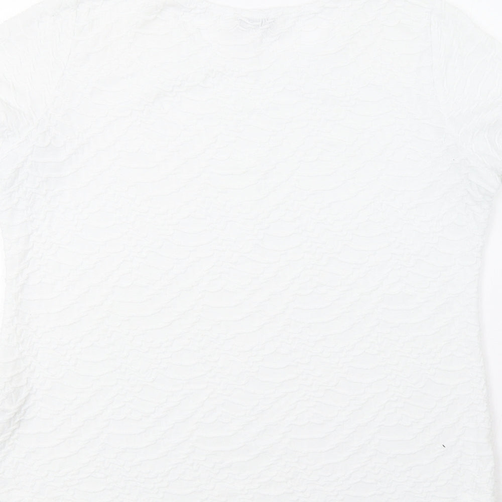 M&S Womens White   Basic Blouse Size 16