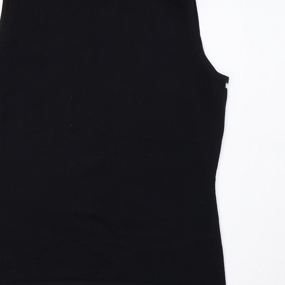 F&F Womens Black Geometric  Vest Jumper Size 12