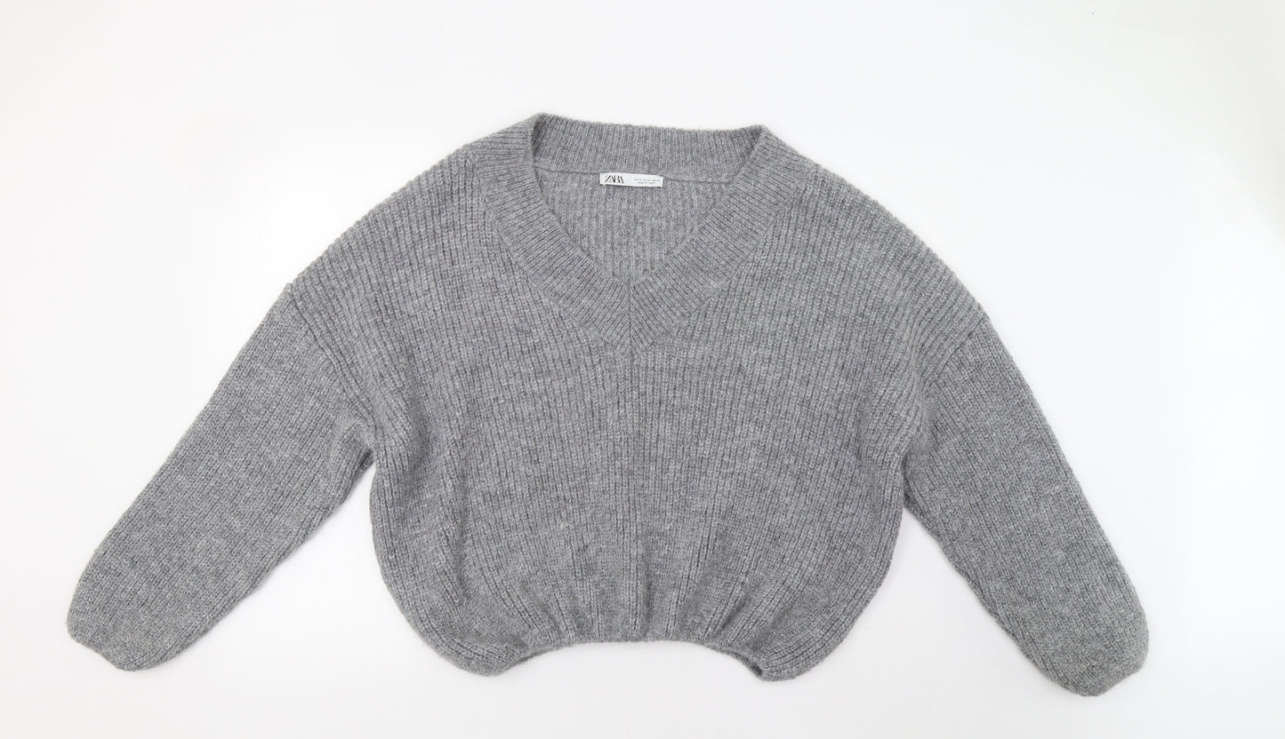 Zara Womens Grey   Pullover Jumper Size M