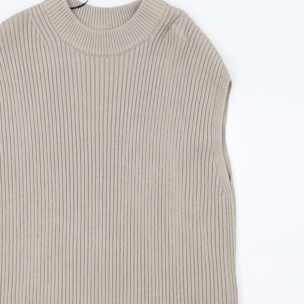 H&M Womens Beige   Tunic Jumper Size M