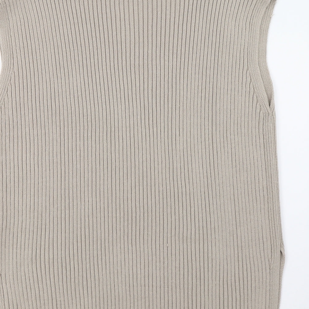H&M Womens Beige   Tunic Jumper Size M