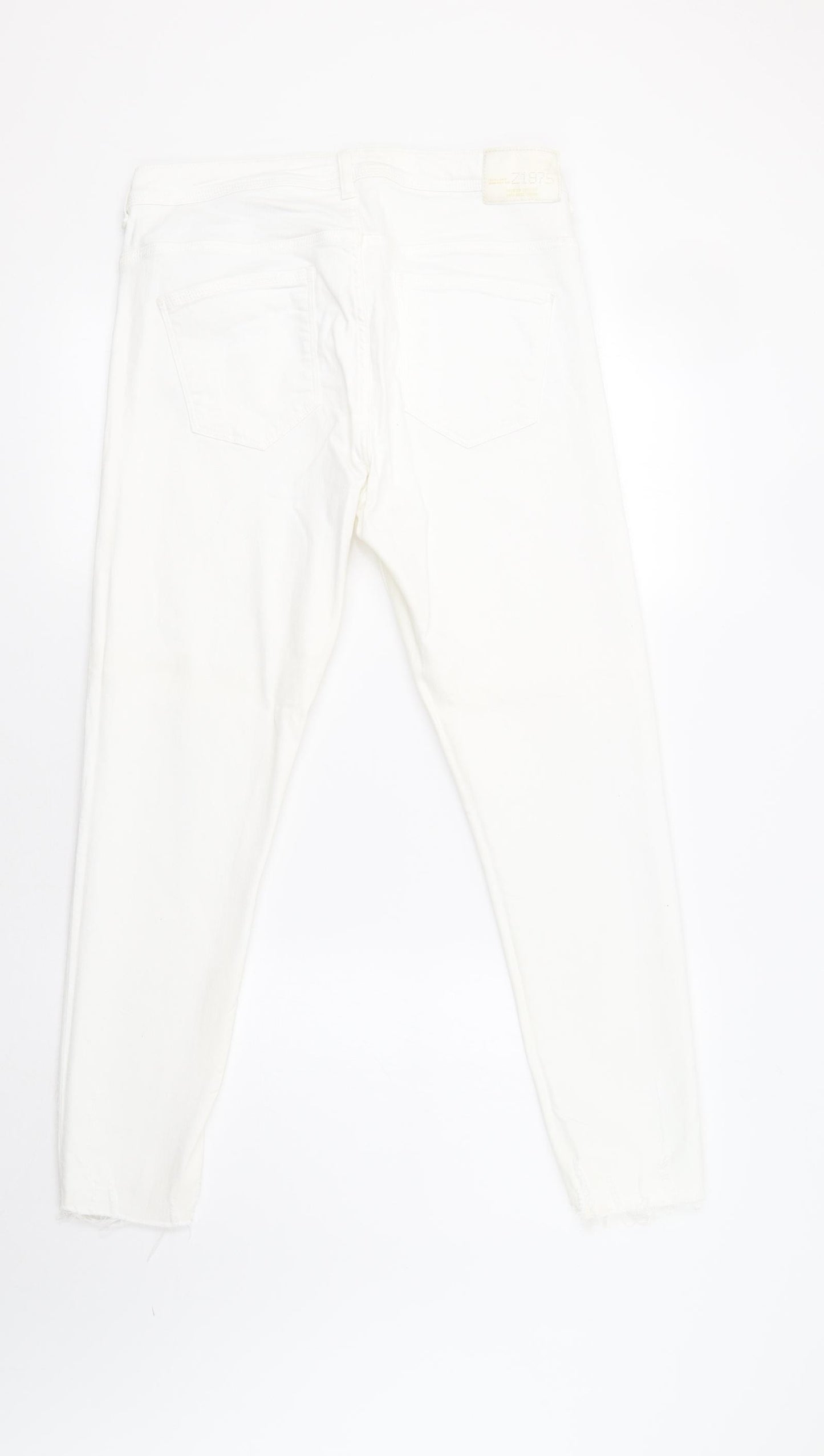 Zara Womens White   Skinny Jeans Size 14 L28 in