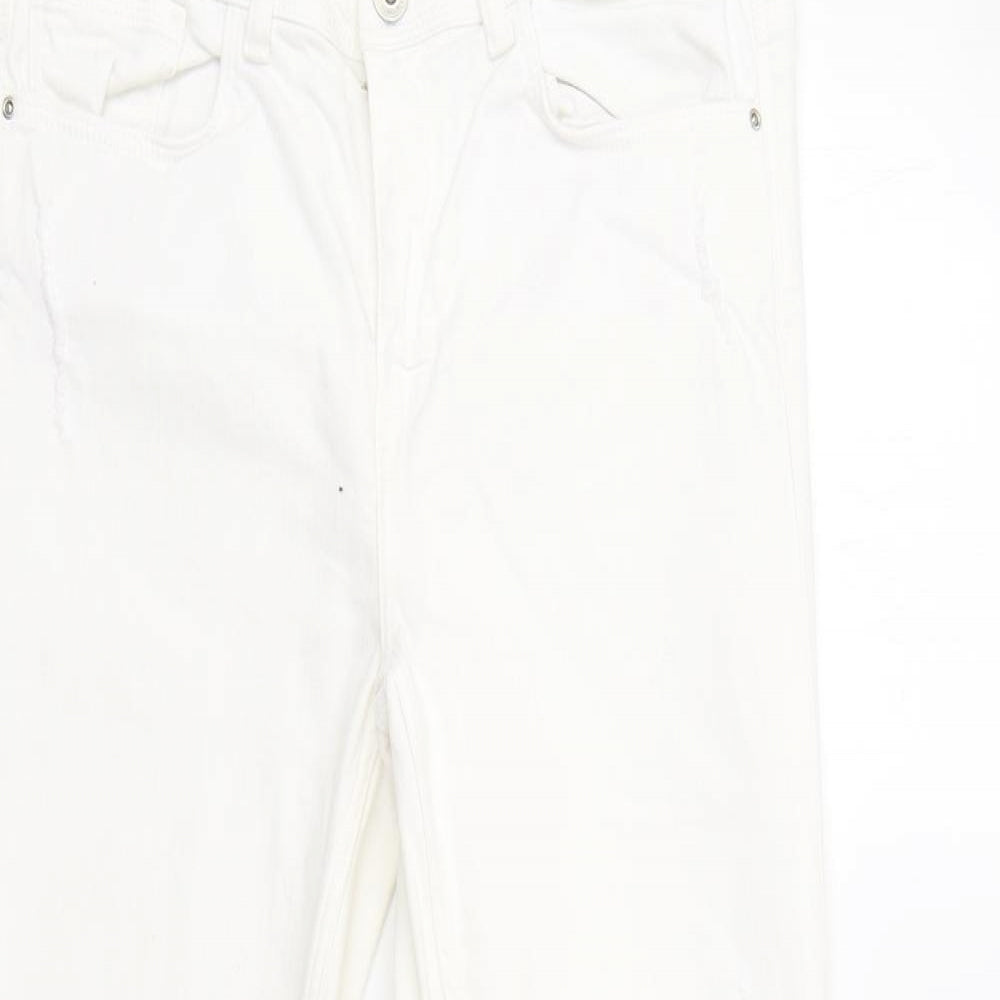 Zara Womens White   Skinny Jeans Size 14 L28 in