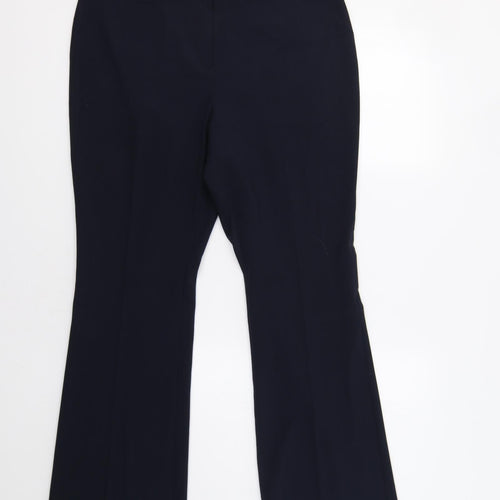 M&S Womens Blue   Dress Pants Trousers Size 14 L30 in