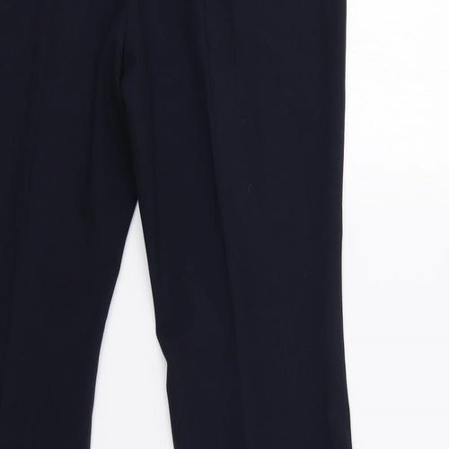M&S Womens Blue   Dress Pants Trousers Size 14 L30 in