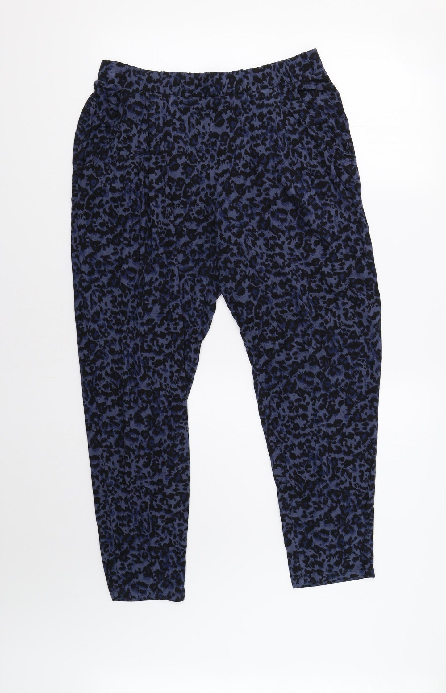 M&S Womens Blue Animal Print   Lounge Pants Size 12
