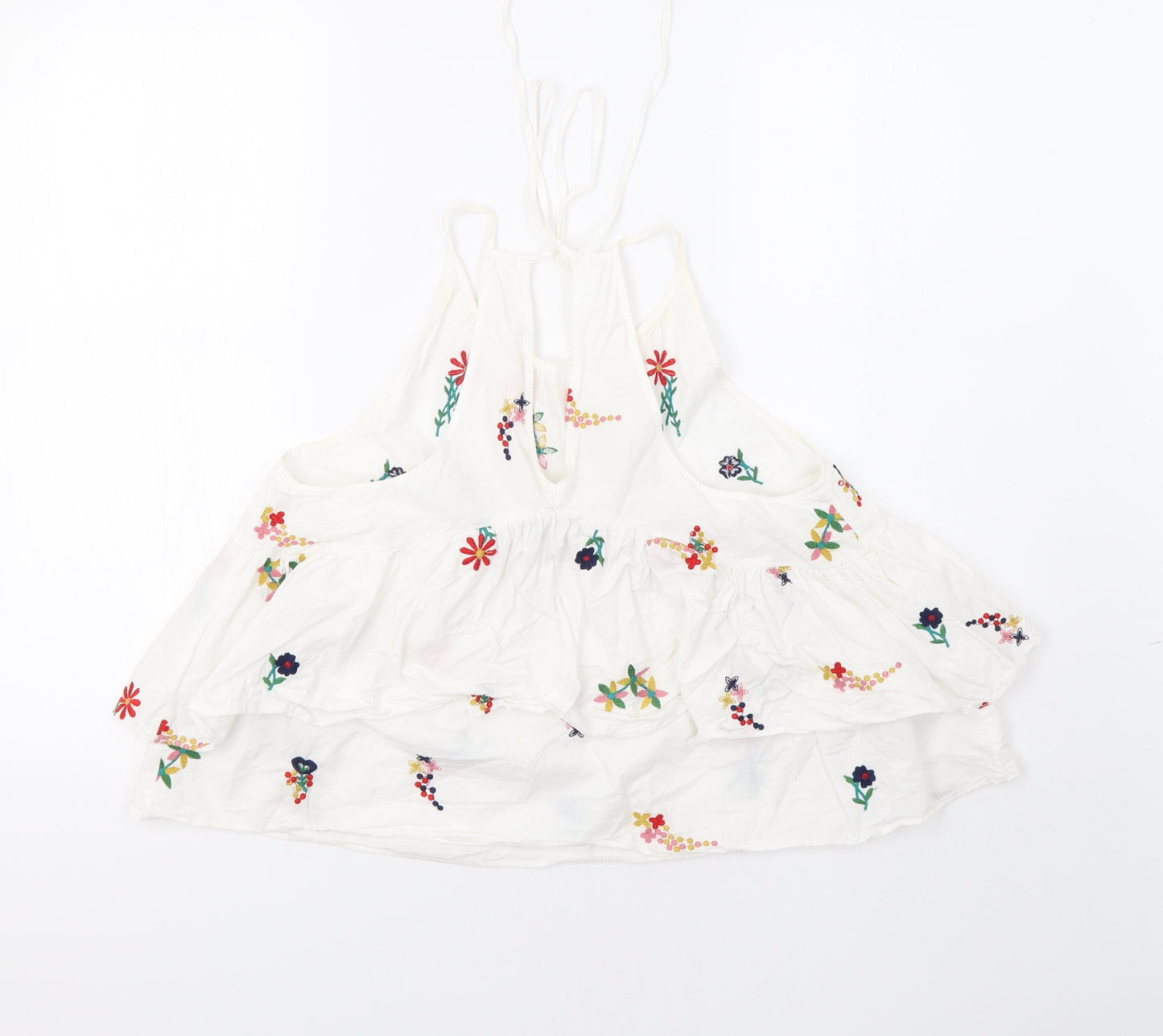 Zara Womens White Floral  Camisole Tank Size M