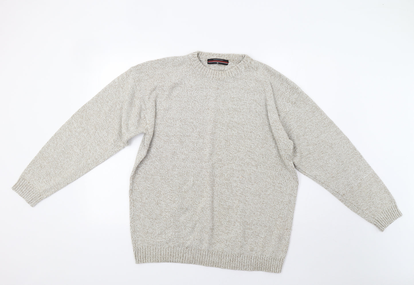 Freeport Mens Beige   Pullover Jumper Size XL