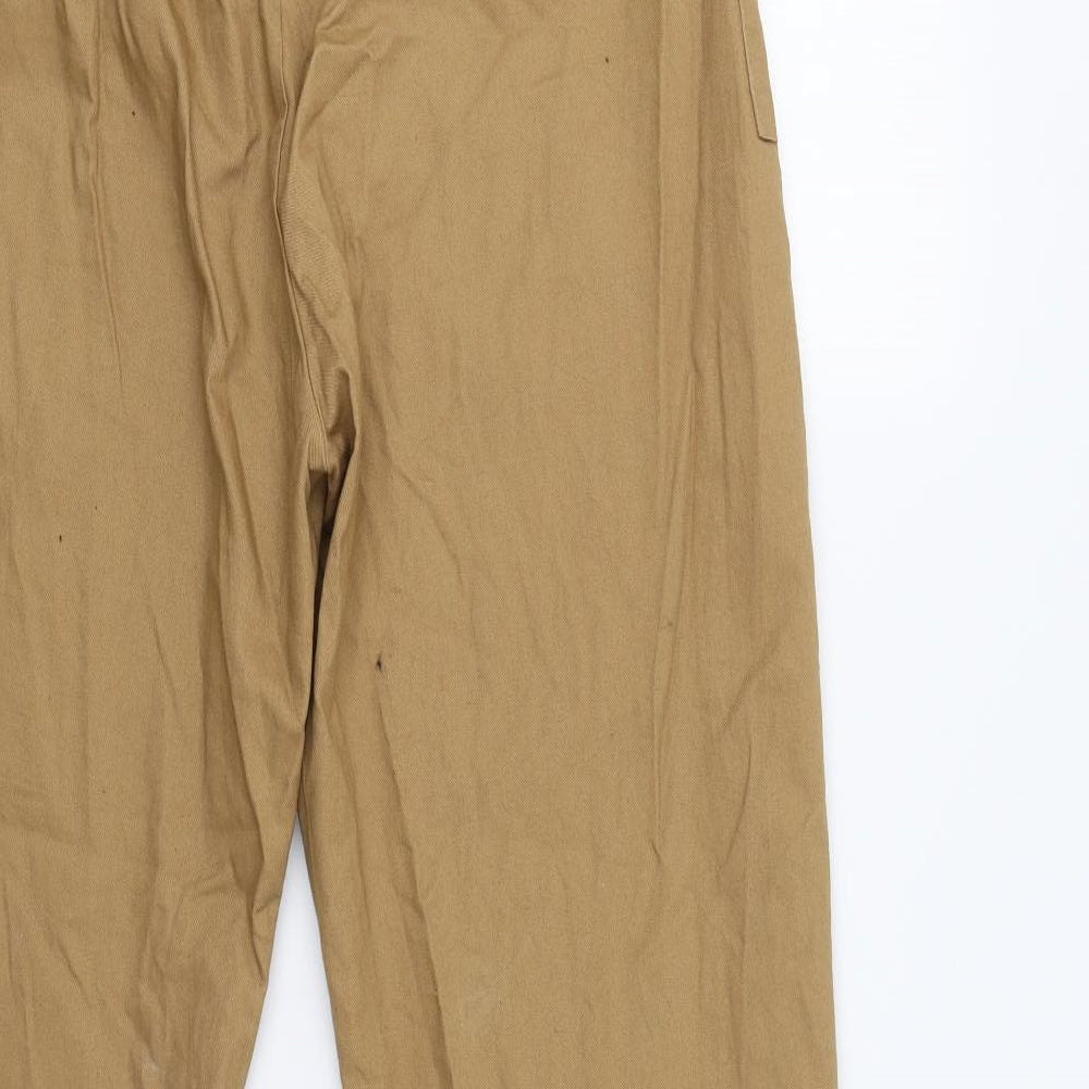 PRETTYLITTLETHING Womens Brown   Cargo Trousers Size 14 L30 in