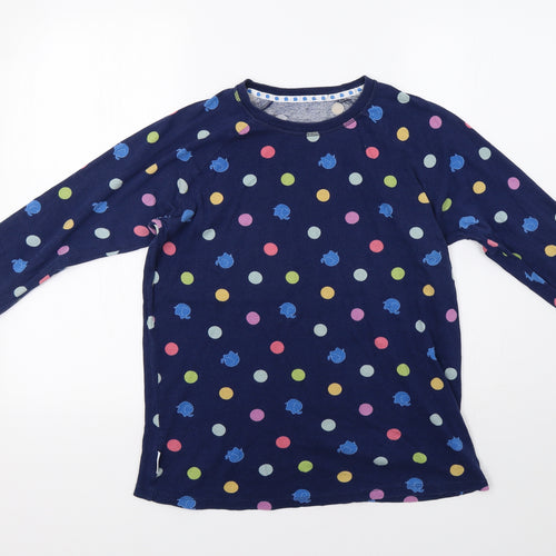 Matalan Womens Blue Polka Dot  Top Pyjama Set Size S