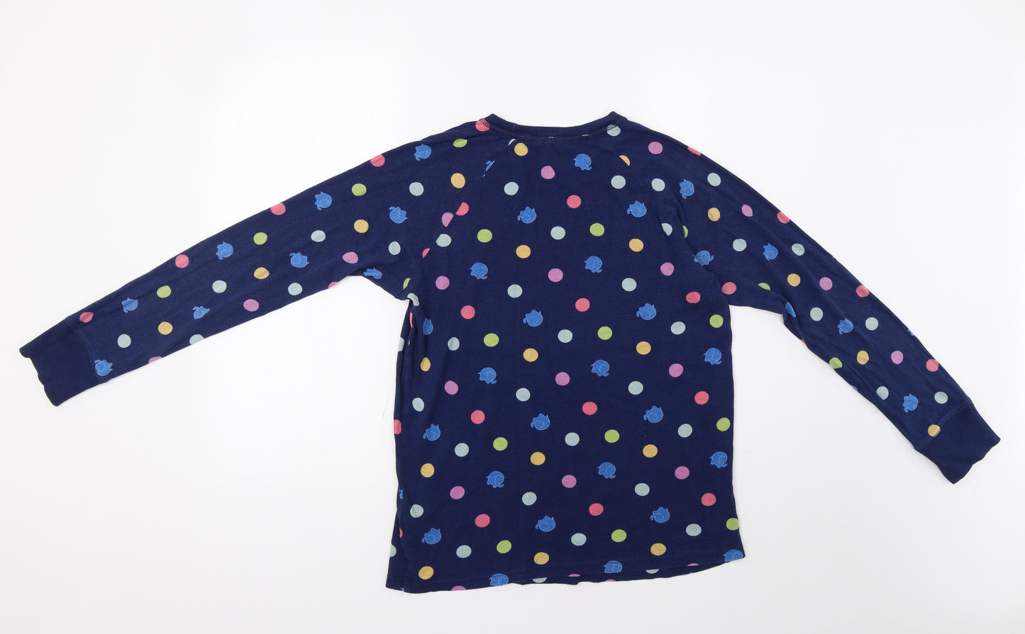 Matalan Womens Blue Polka Dot  Top Pyjama Set Size S
