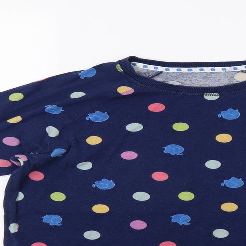 Matalan Womens Blue Polka Dot  Top Pyjama Set Size S