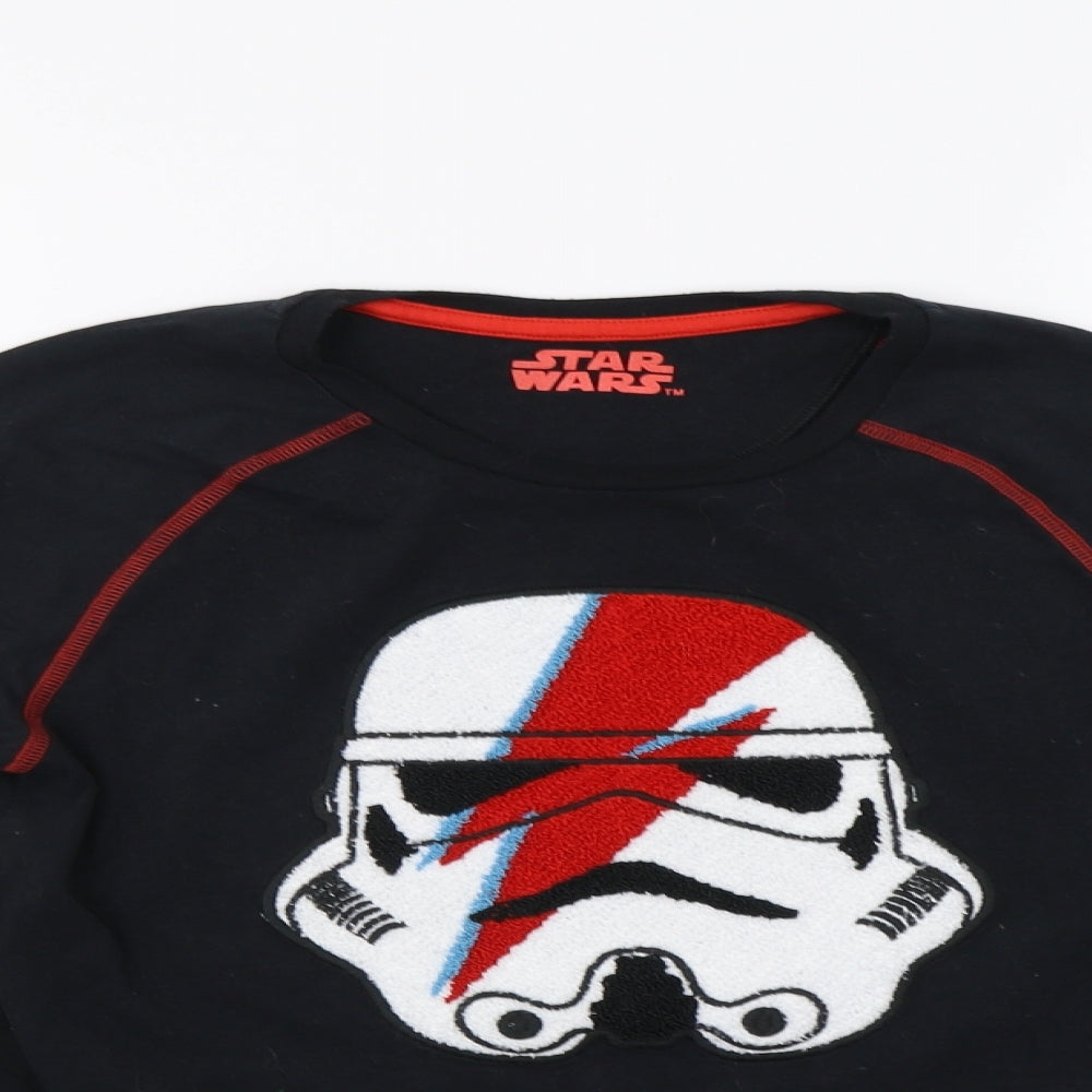 M&S Boys Black   Basic T-Shirt Size 10-11 Years  - Star Wars