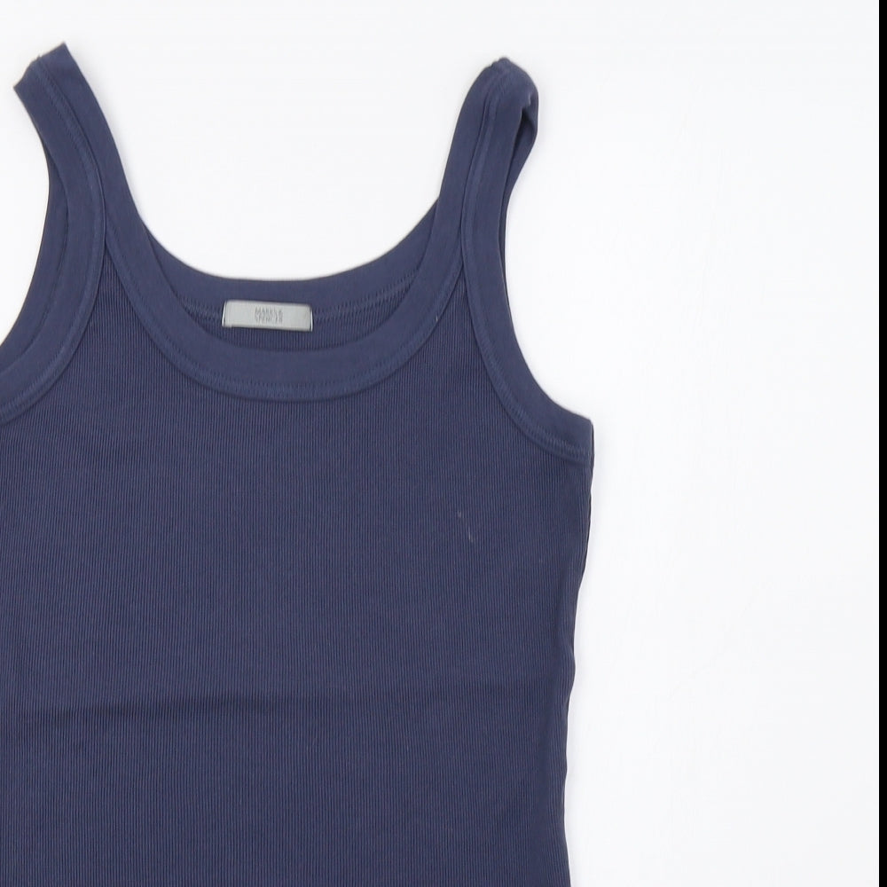 M&S Womens Blue   Basic Tank Size L